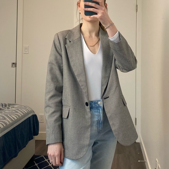 Twik Houndstooth Oversized Blazer - Small - Picture 3 of 5